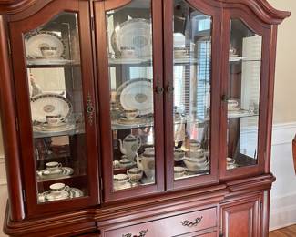 American Drew/Bob Mackie Hutch/China Cabinet. 75” H X 93.5” H X 20” D