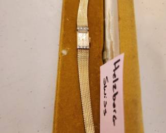 Helzberg vip 17 jewel 10 k gold filled, swiss watch