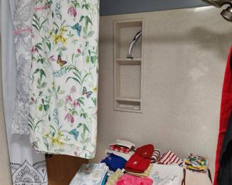Shower curtains, towls
