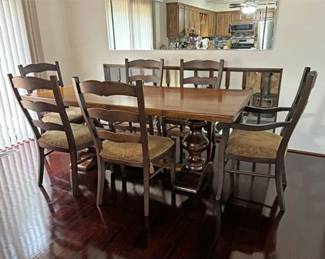 Arhaus Solid Wood Extension Dining Table