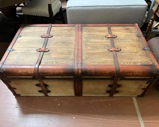 Restoration Hardware 19th C. French Steamer Trunk Coffee Table