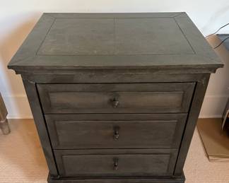 Restoration Hardware Zinc Closed Nightstand