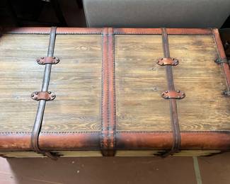 Restoration Hardware 19th C. French Steamer Trunk Coffee Table