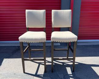 Restoration Hardware 18th C. Georgian Bar Stools - Set of 2