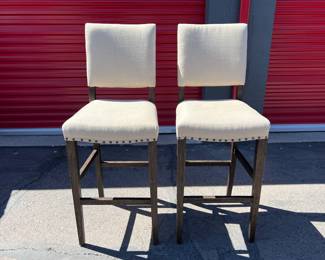 Restoration Hardware 18th C. Georgian Bar Stools - Set of 2