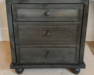 Restoration Hardware Zinc Closed Nightstand