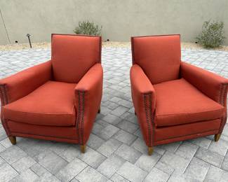 Restoration Hardware Marcel Club Chairs Pair
