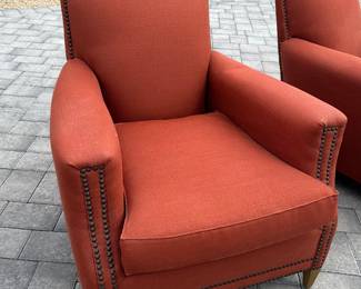 Restoration Hardware Marcel Club Chairs Pair