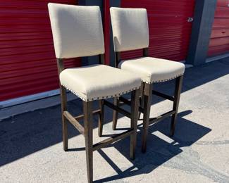 Restoration Hardware 18th C. Georgian Bar Stools - Set of 2