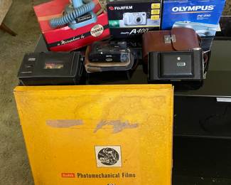 Vintage photography items, microphone