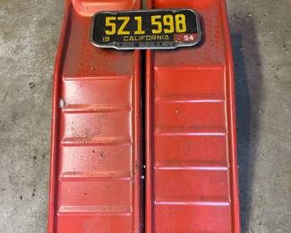 Car ramps, great CA license plate