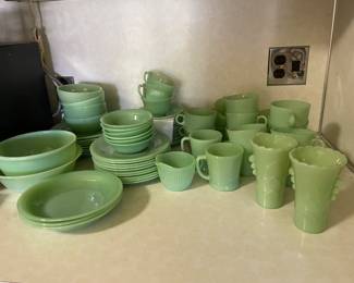 Beautiful Fire King Jadeite dishes