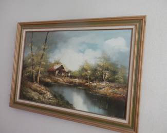 42" x 30" oil on canvas....plein aire back country scene