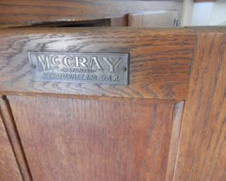 ID plate on antique icebox from previous photo