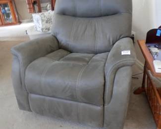 Electric recliner....covered in heavy fabric...suede like