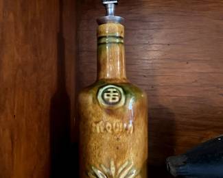 antique tequila flask