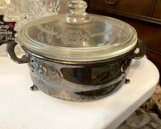 GlasBake antique serving piece (sterling)