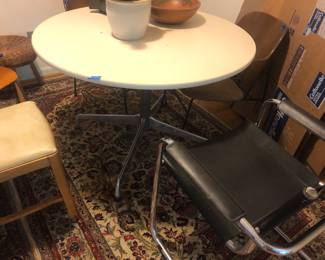 MCM; Mid Century Modern metal and formica dining table