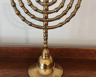 Brass menorah