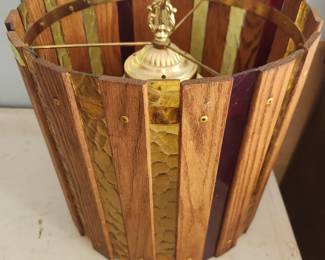 Beautiful mcm swag lamp w plug, works