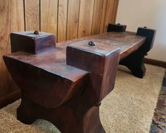 Brazilian Cherry bench, beautiful craftsmanship. Antique and made in Brazil