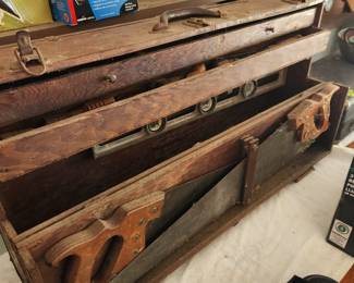 Old workman's tool box
