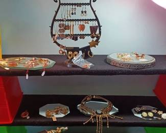 Earrings bracelets, watches, necklaces