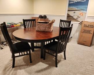 Table with black chairs