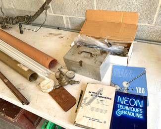 Glass sticks and neon making books and accessories 