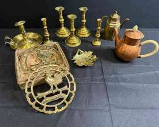 Candle Holders and Brass Items