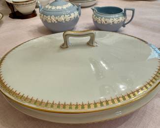 LIMOGE OVAL COVERED SERVING DISH