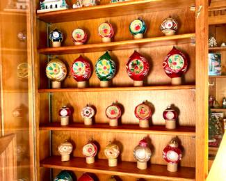 VINTAGE MERCURY GLASS CHRISTMAS ORNAMENTS