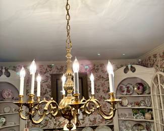 BRASS CHANDELIER FROM WILLIAMSBURG