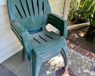 SETS OF OUTDOOR STACKING CHAIRS