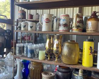German Beer Steins, Vintage glassware