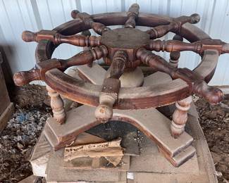 Ships wheel coffee table base