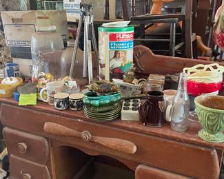 Adorable Vintage Airplane inspired desk & headboard 