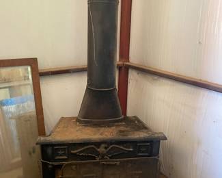 Antique Cast Iron Wood Burning Stove 
