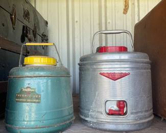 Vintage Poloron Aluminum Cooler & Vintage Westerns Thermic Jug by Western Auto supply