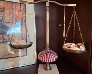 Fenton Glass Balance Scales 