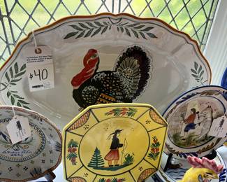 Massive Italian Pottery Turkey Platter