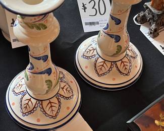 Tiffany & Co. Pottery Candlesticks