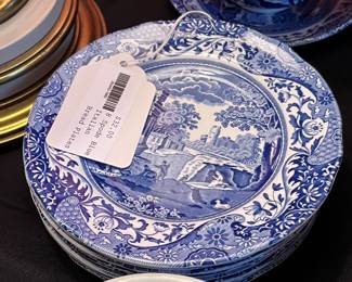 Spode Pottery Blue Italian Bread Plates