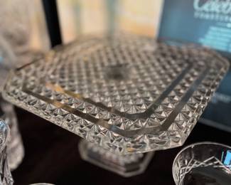 American Pressed Glass Cake Stand