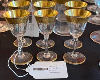 Tiffin Crystal "Minton" Cordials