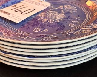 Set of 8 Spode Pottery "Blue Room Collection" Plates 10 inch
