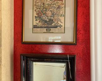 Williamsburg Flowers of the Month and 19th C. Odgee Bracket Mirror