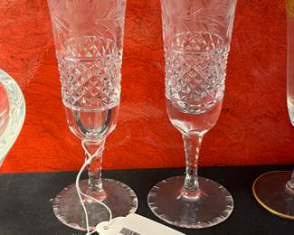Pair of Ebling & Reuss "Marquis" Crystal Champagne Flutes