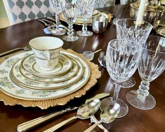 Waterford, sterling, flatware, china....