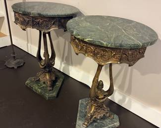 Louis XVI marble and bronze stands!